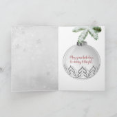 Weihnachtsfest Dei in Schneeflocken Karte (Innenseite)