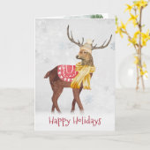 Weihnachtsfest Dei in Schneeflocken Karte (Gelbe Blume)