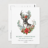 Weihnachtsfest Dei Poinsettia Grußurlaub Postkarte (Vorne/Hinten)