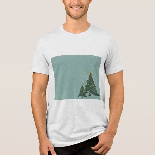 Weihnachtsfest der Männer Tri-Blend Shirt (Vorderseite)