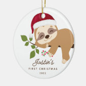 Weihnachtsfest des Babys Keramik Ornament (Links)