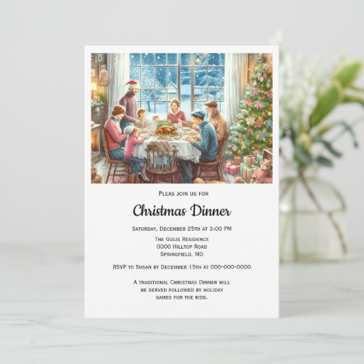 Weihnachtsfest Einladung (Stehend Vorderseite)