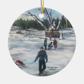 Weihnachtsfest Erster SnowFall Keramik Ornament (Vorne)