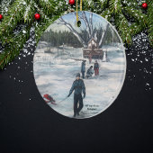 Weihnachtsfest Erster SnowFall Keramik Ornament