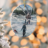 Weihnachtsfest Erster SnowFall Keramik Ornament
