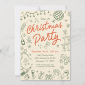 Weihnachtsfest, Feiertag, Party Einladung (Vorderseite)