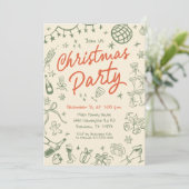 Weihnachtsfest, Feiertag, Party Einladung (Stehend Vorderseite)