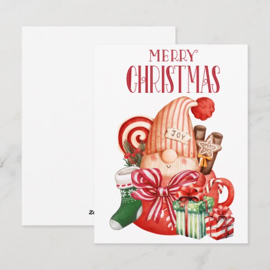 Weihnachtsfest Feiertagskarte (Vorne/Hinten)