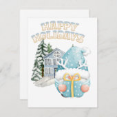 Weihnachtsfest Feiertagskarte (Vorne/Hinten)