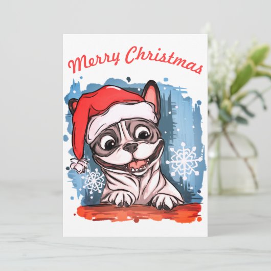 Weihnachtsfest Feiertagskarte (Stehend Vorderseite)