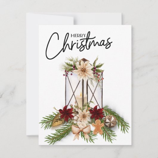 Weihnachtsfest Feiertagskarte (Vorderseite)