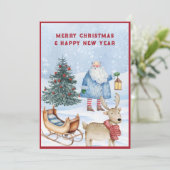 Weihnachtsfest Feiertagskarte (Stehend Vorderseite)