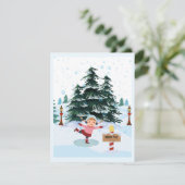 Weihnachtsfest Feiertagskarte (Stehend Vorderseite)