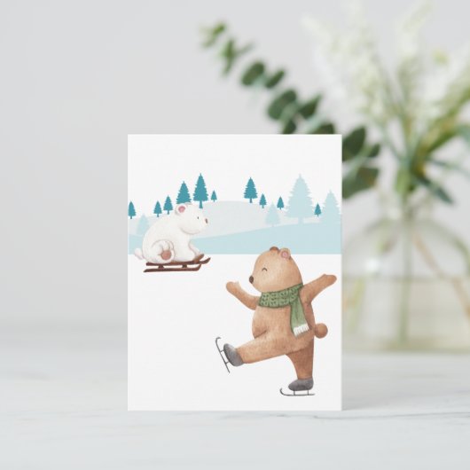 Weihnachtsfest Feiertagskarte (Stehend Vorderseite)