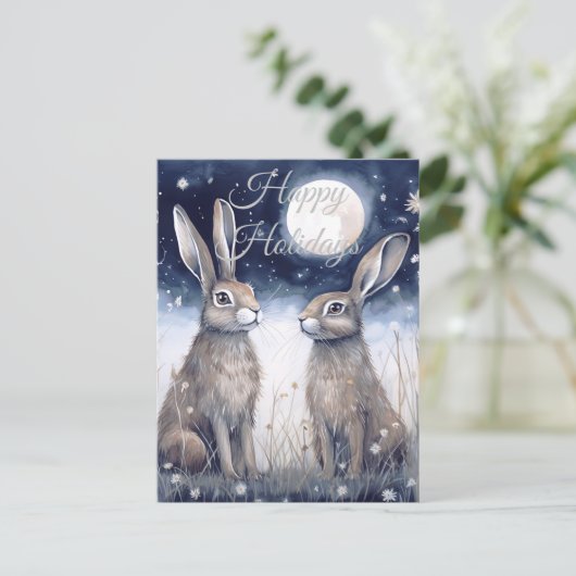 Weihnachtsfest Feiertagspostkarte (Stehend Vorderseite)