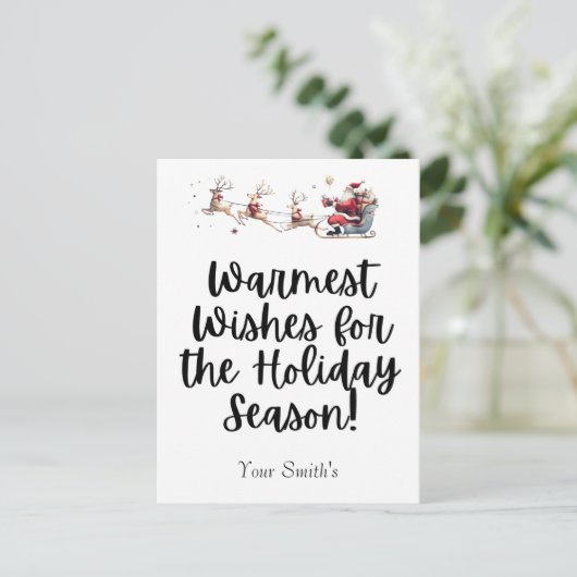 Weihnachtsfest Feiertagspostkarte (Stehend Vorderseite)