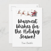 Weihnachtsfest Feiertagspostkarte (Vorne/Hinten)