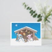 Weihnachtsfest Feiertagspostkarte (Stehend Vorderseite)