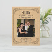 Weihnachtsfest Foto Feiertagskarte (Stehend Vorderseite)