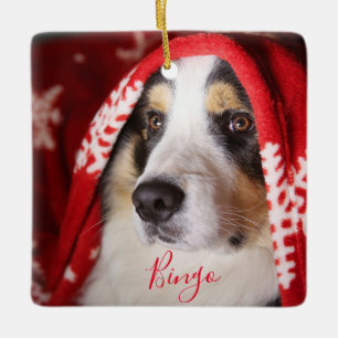 Weihnachtsfest-Foto Keramikornament