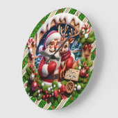 Weihnachtsfest" - Freuen Sie sich auf die Weihnach Große Wanduhr (Winkel)