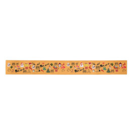 🎄 ✨ Weihnachtsfest gedruckte Satin Ribbon Roll Satinband