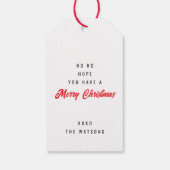 Weihnachtsfest Geschenkanhänger (Rückseite)