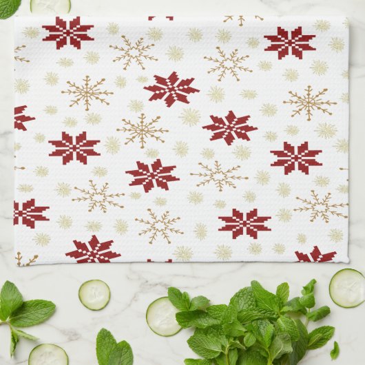 Weihnachtsfest Geschirrtuch (Gefaltet)
