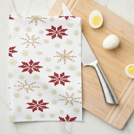 Weihnachtsfest Geschirrtuch (Viertel Falte)