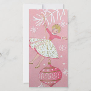 Weihnachtsfest Girl Ornament Obelisk Feiertagskarte