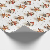 Weihnachtsfest Glücklich Kinderschnee Geschenkpapier (Ecke)