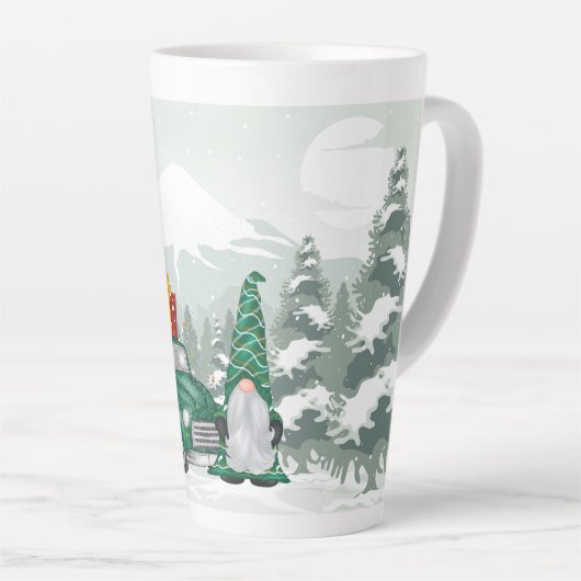 Weihnachtsfest Gnome Latte Tasse (Rechte Ecke)
