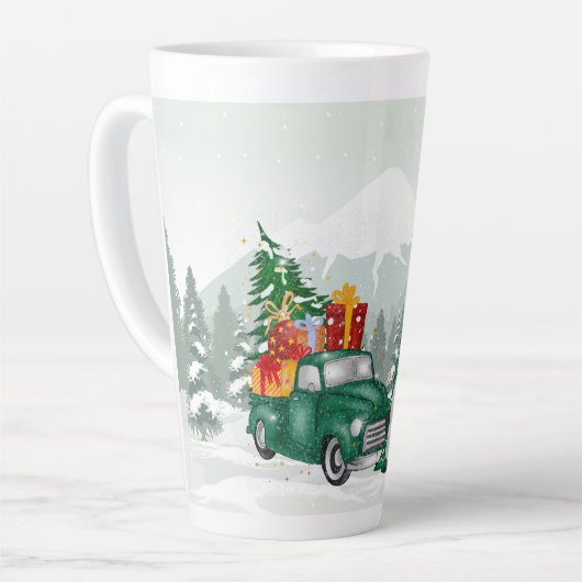 Weihnachtsfest Gnome Latte Tasse (Linke Ecke)