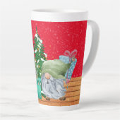 Weihnachtsfest Gnome Latte Tasse (Rechte Ecke)