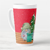 Weihnachtsfest Gnome Latte Tasse (Linke Ecke)