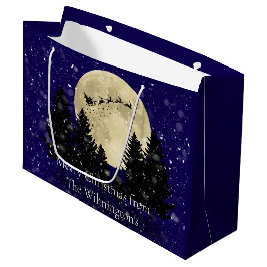 Weihnachtsfest Große Geschenktüte (Vorderseite Schrägansicht)