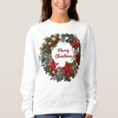 Weihnachtsfest Grün Winterurlaub Sweatshirt (Vorderseite)