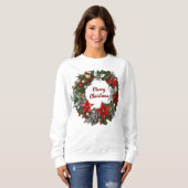 Weihnachtsfest Grün Winterurlaub Sweatshirt (Vorne ganz)
