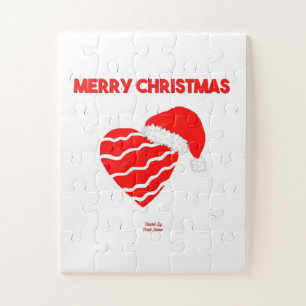 Weihnachtsfest-Herz-Puzzle 11" X 14" Puzzle
