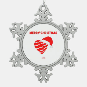 Weihnachtsfest-Herz-Zwerg Schneeflocken Zinn-Ornament