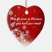 Weihnachtsfest Herzdekoration Keramikornament (Rechts)