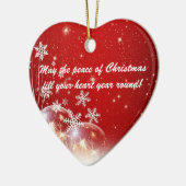 Weihnachtsfest Herzdekoration Keramikornament (Links)