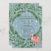 Weihnachtsfest Hirsch Probe Abendessen Einladung (Vorne/Hinten)