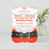 Weihnachtsfest, Ho, Feiertag einladen Einladung (Stehend Vorderseite)