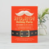 Weihnachtsfest, Ho, Feiertag einladen Einladung (Stehend Vorderseite)