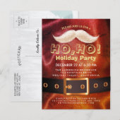 Weihnachtsfest, Ho, Feiertag einladen Einladungspostkarte (Vorne/Hinten)