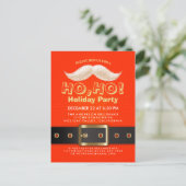 Weihnachtsfest, Ho, Feiertag einladen Einladungspostkarte (Stehend Vorderseite)