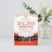 Weihnachtsfest, Ho, Feiertag einladen Einladungspostkarte (Stehend Vorderseite)