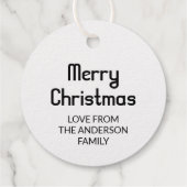 Weihnachtsfest Ho Ho Weihnachtsfest Winter Schneef Geschenkanhänger (Rückseite)