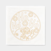 Weihnachtsfest Ho Ho Weihnachtsfest Winter Schneef Servietten Mit Folie (Vorderseite)